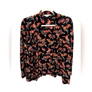 LOFT Boho Floral Kimono XS/S | Flowy Oversized Modal | Cottagecore Festival Vibe